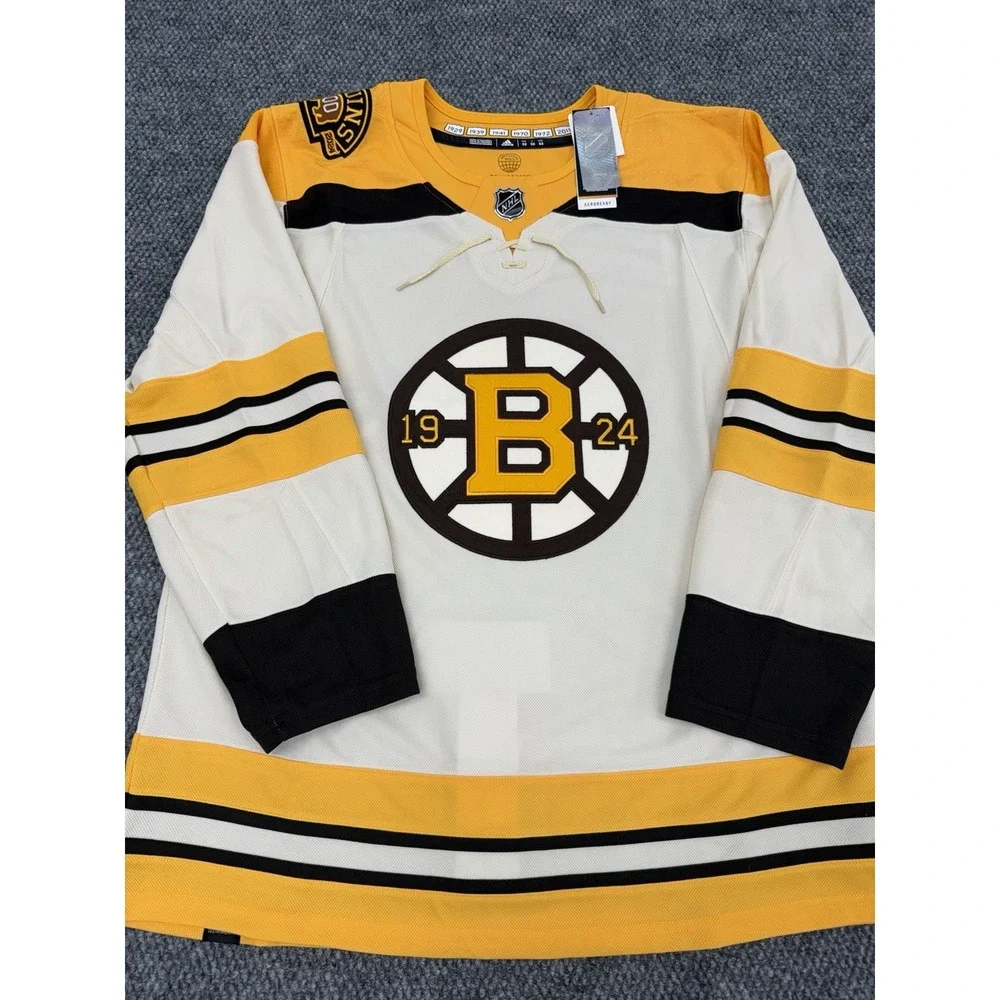 Boston Bruins Size 52 adidas 100th Year Primegreen Authentic NHL Jersey - New